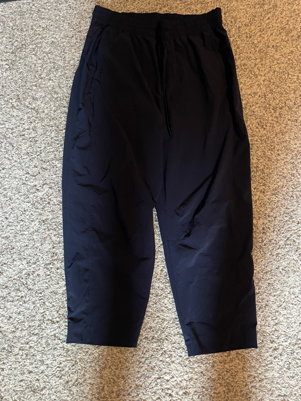 Athleta Cropped Navy Relaxed Drawstring Pants
